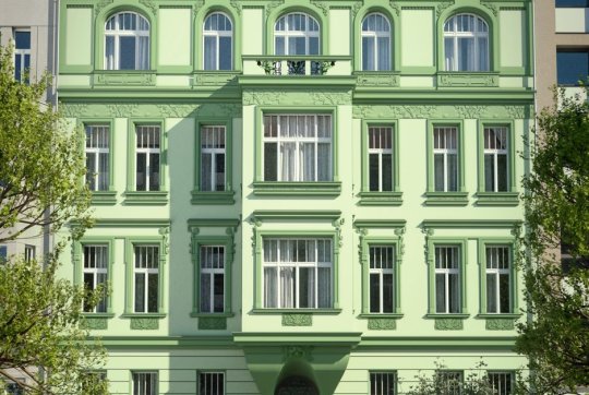 3D Renderings, Architektur in 3D, Immobilien-Projekt Hotel - Pension in Prag, Fassadenstuck in 3D