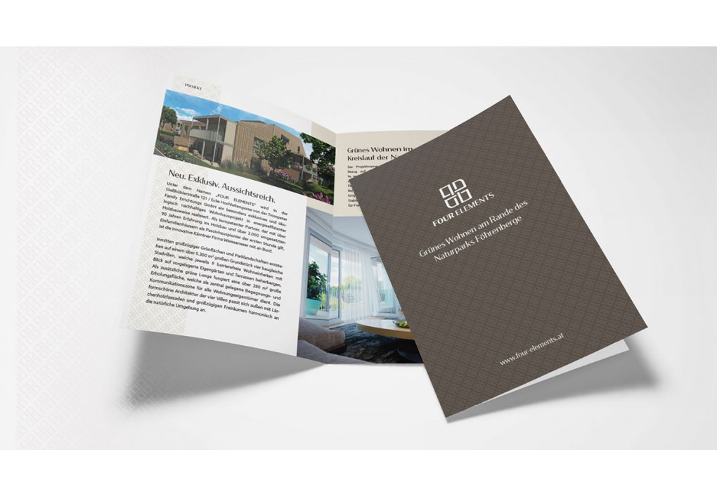 Immobilienmarketing Agentur in Wien Four Elements Folder
