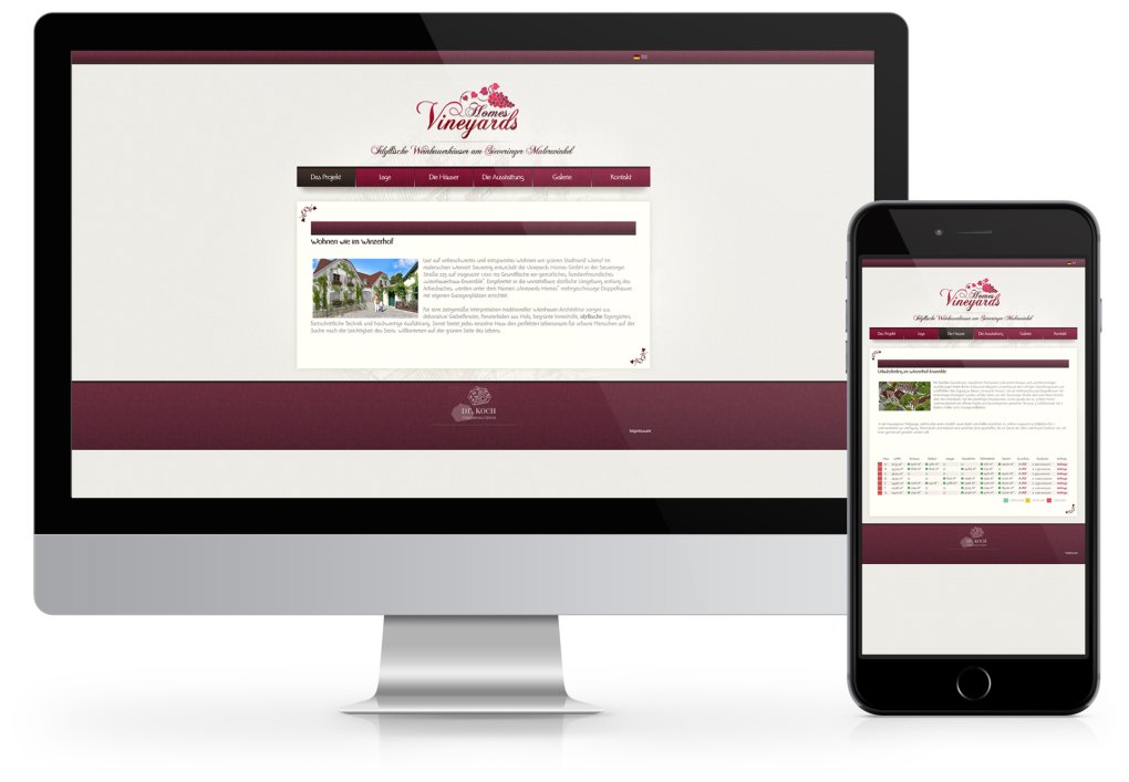 Vineyards Homes Website