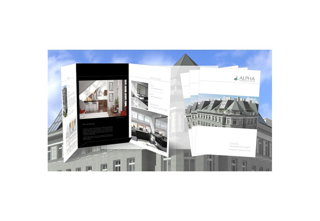 Projektfolder für die Luxus-Penthouse-Wohnungen "Ferrogasse 71 | 1180"Das Gründerzeithaus in der Ferrogasse 71 in Wien
