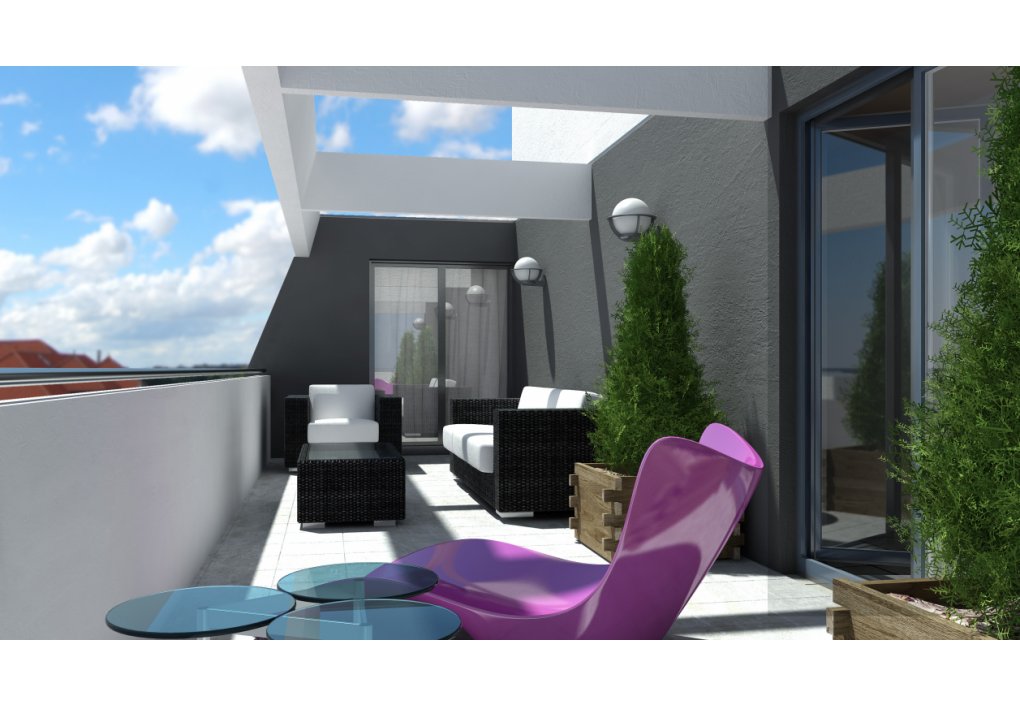 Hockegasse | 3D Außenvisualisierung | Aussenansicht | Terrassenansicht | Architektur in 3D