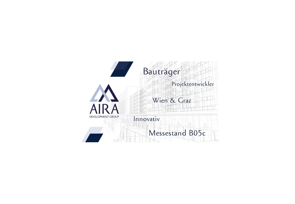 Anzeigengestaltung für AIRA Bauträger 