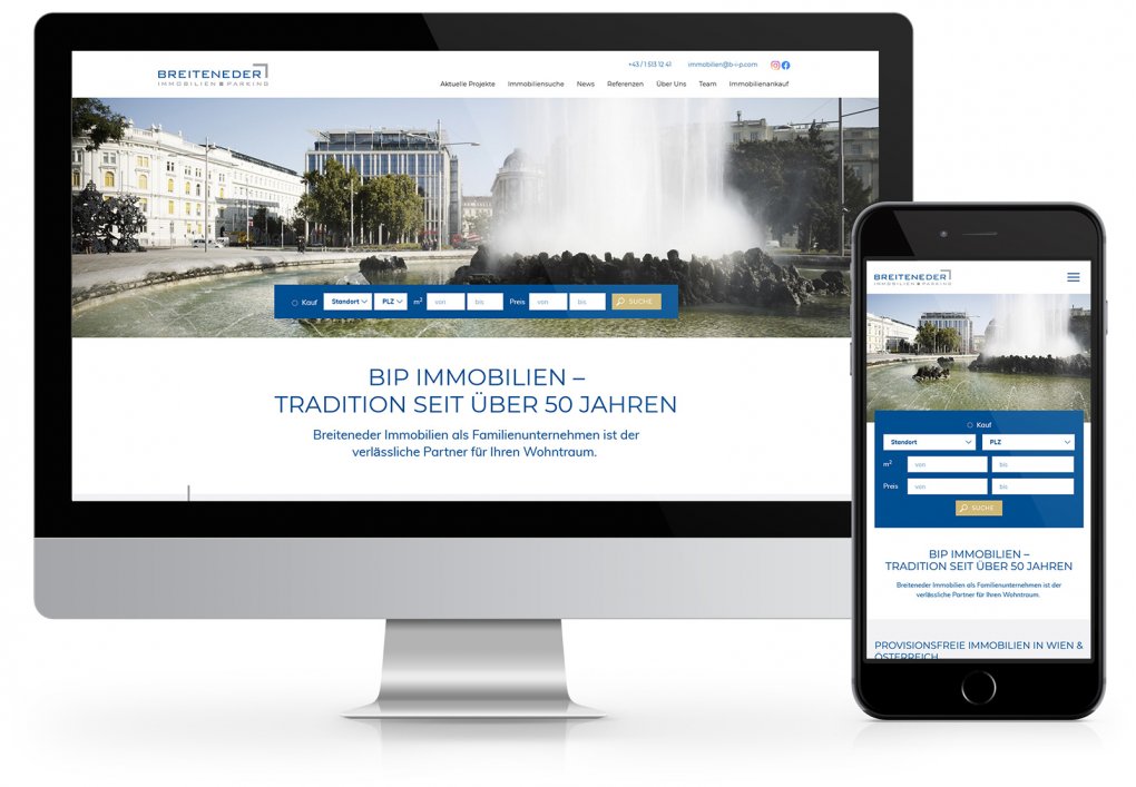 Website BIP Immobilien :: Breiteneder