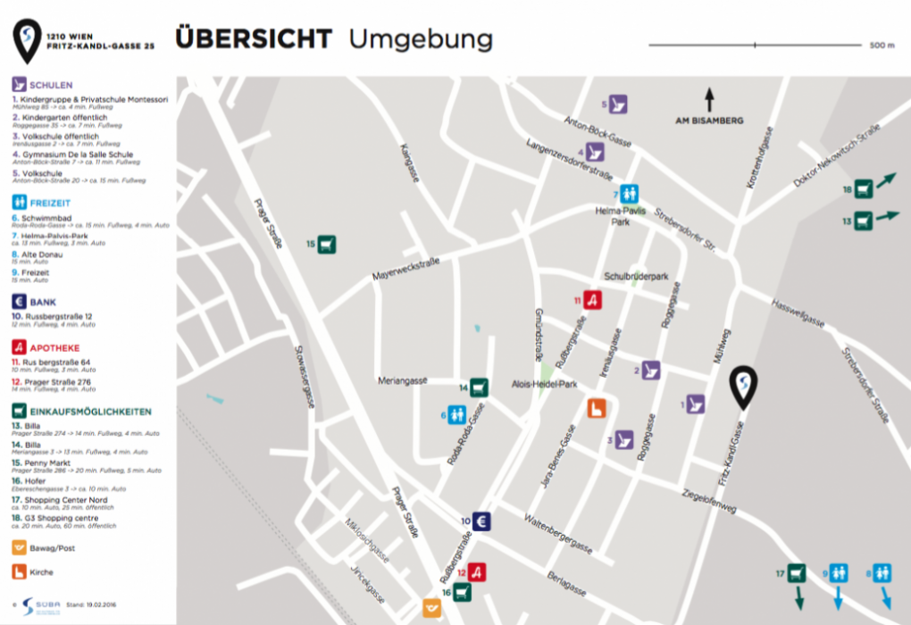 Lageplan Projekt Strebersdorf